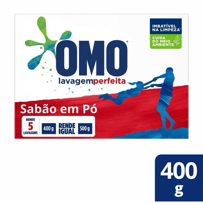 Kit 04 Lava Roupas em Pó OMO 400g
